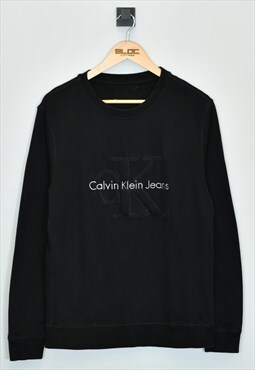 Vintage Calvin Klein Sweatshirt Black Medium