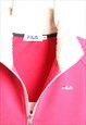 VINTAGE FILA ZIP UP LOGO SWEATSHIRT JACKET RED