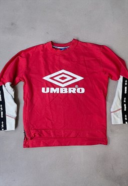 Vintage Umbro Spell Out Popper Sweatshirt