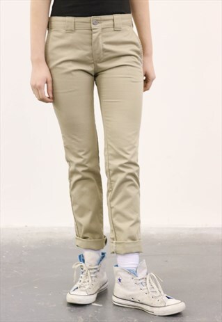 DICKIES VINTAGE 1980S BEIGE TROUSERS