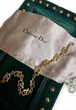 Vintage Dior bracelet gold tone CD monogram
