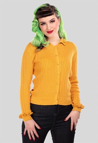 PAMELA 80S CARDIGAN LONG SLEEVE VINTAGE STYLE FOR WINTER