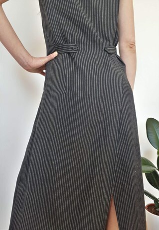 90S PINSTRIPE MAXI DRESS