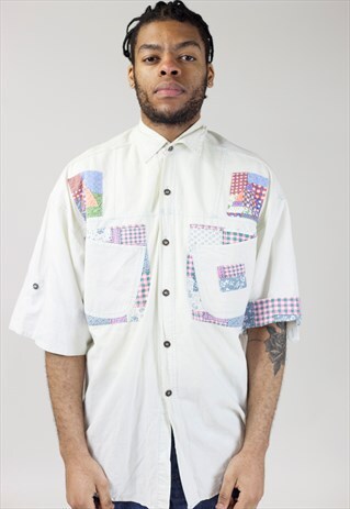 VINTAGE 90S PATCHWORK SHIRT