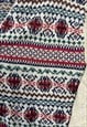 VINTAGE KNITTED CARDIGAN ABSTRACT PATTERNED GRANDAD SWEATER