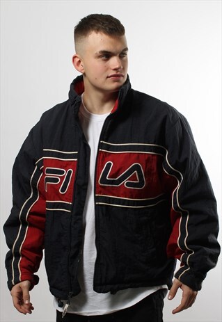VINTAGE FILA SPELL OUT PUFFER JACKET