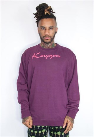 KAPPA EMBROIDED SWEATSHIRT PURPLE