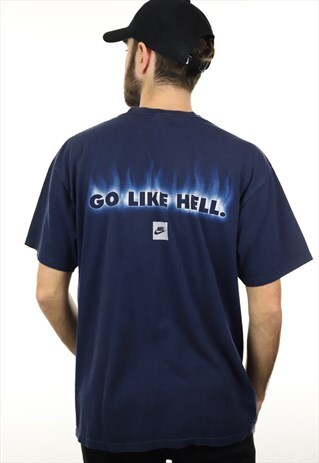 VINTAGE NIKE T SHIRT BLUE