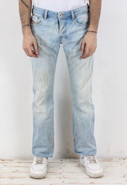 Zatiny Vintage Mens W30 L32 Regular Fit Bootcut Jeans Pants