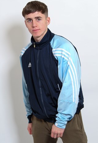 VINTAGE ADIDAS JACKET IN BLUE XL