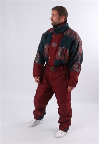 VINTAGE FULL SKI SUIT SNOW L 42" 44" TALL 6FT 2" PLUS (EAV