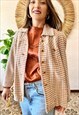 1970'S VINTAGE THICK KNIT GEOMETRIC PRINT WOOL TOP