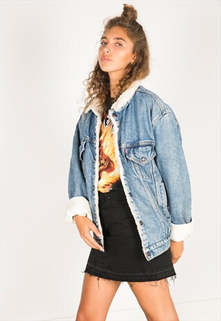 VINTAGE 80S LEVIS WINTER SHEEPSKIN JACKET / R1200C403