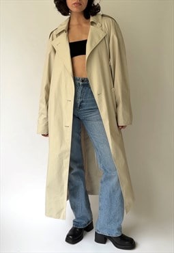 Vintage Neutral Oversized Trench Coat