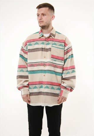 VINTAGE OLDSCHOOL ICE POLO SWITZ WINTER WOOL SHIRT 14167