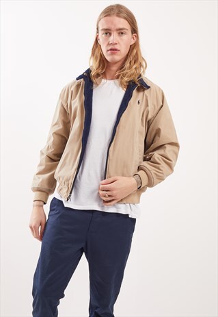 VINTAGE RALPH LAUREN REVERISBLE HARRINGTON JACKET