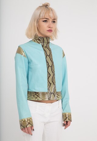 SOFT AUTHENTIC LEATHER SNAKE JACKET