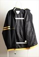 VINTAGE WILE E. COYOTE WINDBREAKER JACKET BLACK SIZE XL