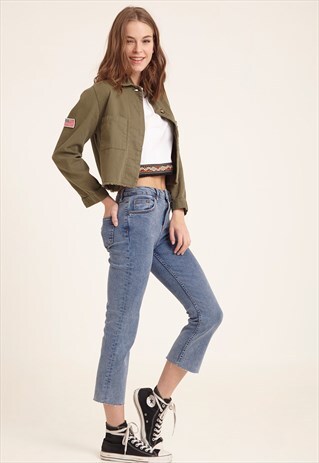 SUBDUED CROPPED FLARE JEANS