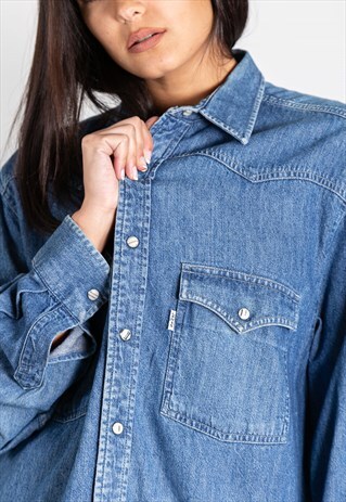 VINTAGE 80S LEVI'S DENIM SHIRT / S9485