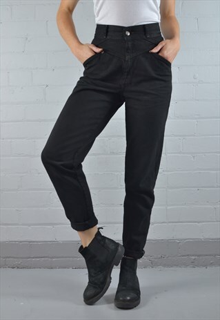VINTAGE LEVI'S 900 SERIES BLACK TAPERED MOM JEANS