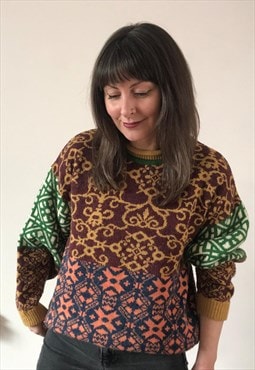 Vintage 80s Abstract Jumper