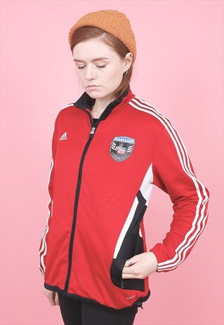 VINTAGE RED ADIDAS TRACK JACKET /R3057