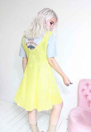 VINTAGE 60S YELLOW SHEER SLIP DRESS