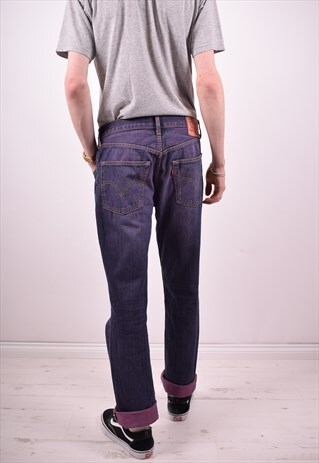 LEVI'S 511 MENS VINTAGE JEANS W34 L32 PURPLE 90S