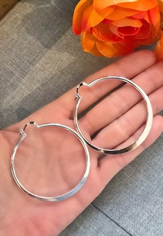 SILVER HOOP EARRINGS