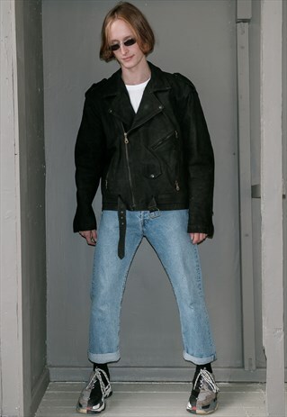 VINTAGE SUEDE BIKER JACKET