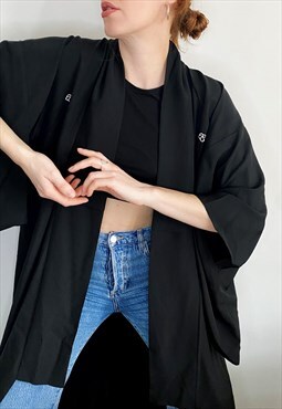 Black traditional kimono