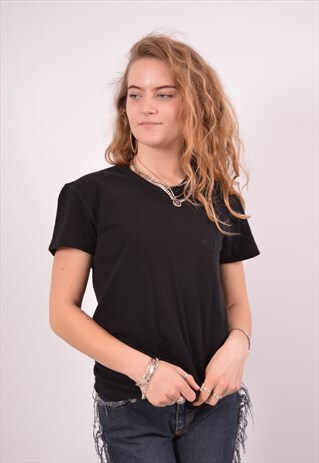VINTAGE ARMANI JEANS T-SHIRT TOP BLACK