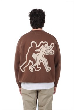 Faker Knitted Jumper - Brown