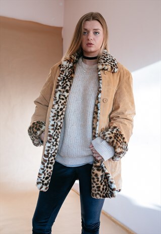 VINTAGE 90S GRUNGE SUEDE LEO JACKET