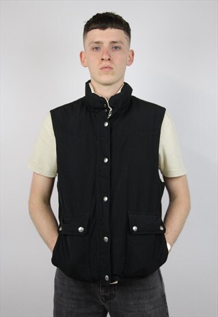 VINTAGE 90'S POLO RALPH LAUREN REVERSIBLE SLEEVELESS JACKET