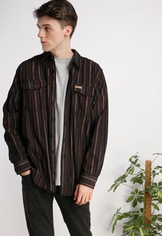 VINTAGE STRIPE CORD SHIRT Z537