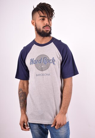 HARD ROCK CAFE MENS VINTAGE T-SHIRT TOP MEDIUM GREY 90'S