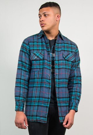 90'S THICK FLANNEL SHIRT LINED