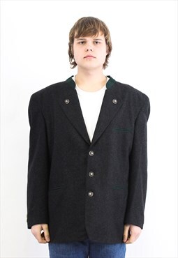 TAUPLITZ Trachten UK 40S Blazer Wool Coat Jacket Jager S