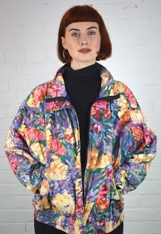 VINTAGE 90'S FLORAL SILK BOMBER