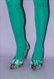 VINTAGE Y2K LIMITED EDITION PUMPS WITH GREEN BOWS