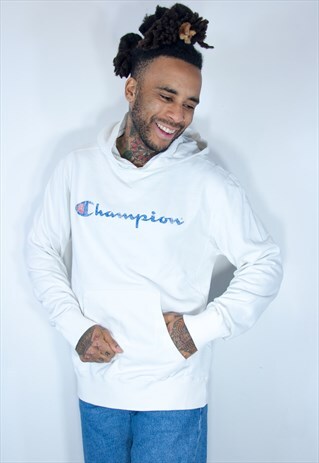CHAMPION VINTAGE HOODIE WHITE