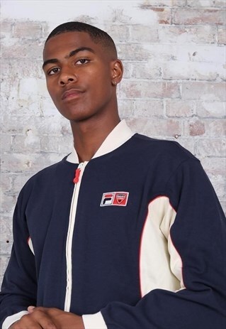 VINTAGE FILA BIG LOGO DUCATI TRACK JACKET BLUE