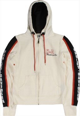 Vintage 90's Harley Davidson Hoodie Quarter Button Full Zip