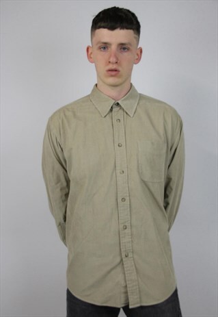 VINTAGE TOMMY HILFIGER BEIGE CORD SHIRT