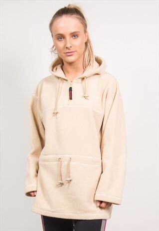 VINTAGE 90'S FLEECE QUARTER ZIP HOODIE