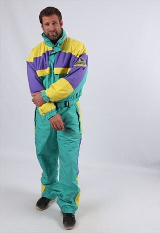 VINTAGE ELLESSE FULL SKI SUIT SPORTS UK M 40 - 42" (E2B)