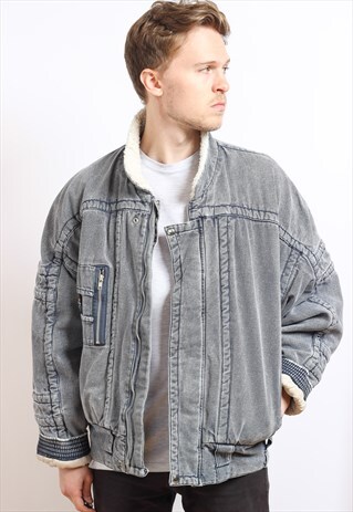 VINTAGE FLEECE LINED DENIM JACKET