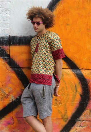 AFRICAN SHIRT - FESTIVAL SHIRT - AFRICAN PRINT - WAX SHIRT